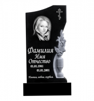 Памятник из гранита лилии №57, (габбро, Карелия)