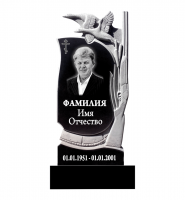 Памятник из гранита с ружьем №40, (габбро, Карелия)