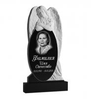 Памятник из гранита с ангелом №114, (габбро, Карелия)