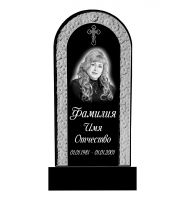 Памятник из гранита ромашки №68, (габбро, Карелия)
