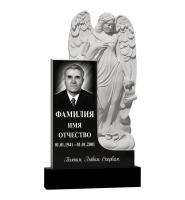 Памятник из гранита с ангелом №110, (габбро, Карелия)