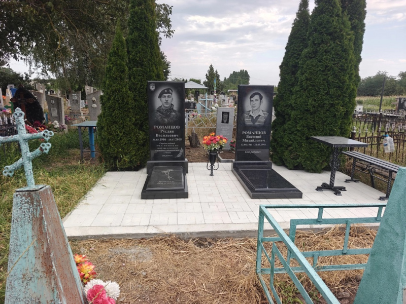 Памятник и благоустройство захоронения в с.Суворовское Усть-Лабинский р-н