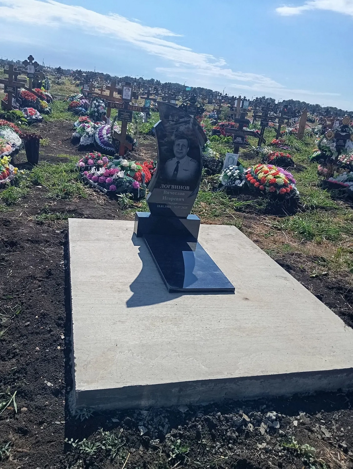 Благоустройство захоронения на Новом городском кладбище