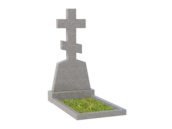 Памятник из гранита УВ026, 120х60х8 см (серый гранит)