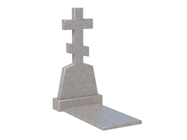 Памятник из гранита УВ026, 120х60х8 см (серый гранит)