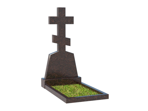 Памятник из гранита ДВ026, 120х60х8 см (Дымовский гранит)