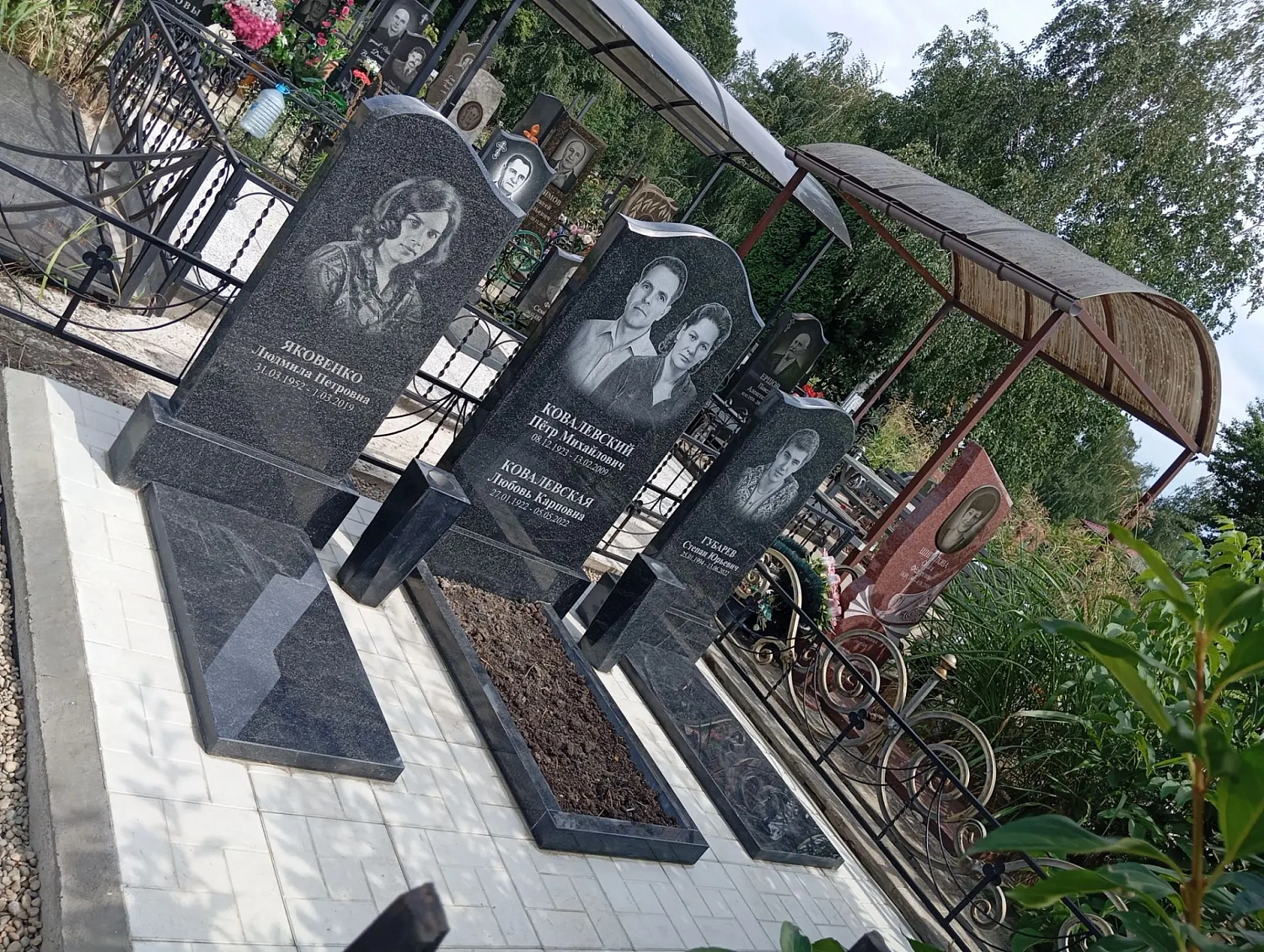 Памятник и благоустройство захоронения в Пригородном кладбище, Краснодар