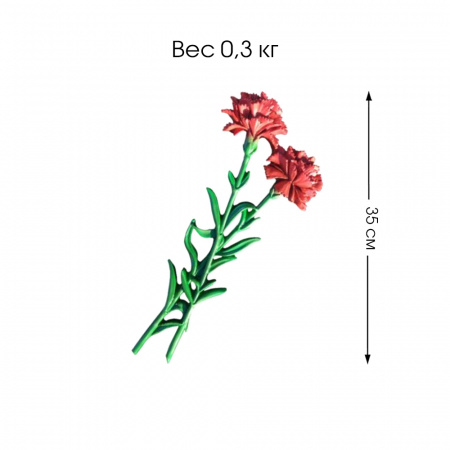 Гвоздики 2 №80 цветной (барельеф)